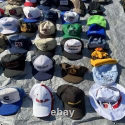 120 Hat Lot Mixed Trucker Snapback Vintage USA Sports Local Outdoors Winter Cap