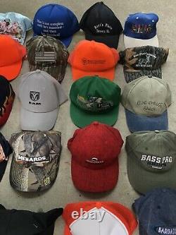 135 Lot Vintage Trucker Hat Snapback Cap Patch K Brand USA Farm Marines