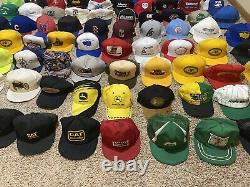 160 HATS VINTAGE 70s 80s 90s SNAPBACK TRUCKER HAT COLLECTION CAPS CAP LOT