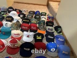 160 HATS VINTAGE 70s 80s 90s SNAPBACK TRUCKER HAT COLLECTION CAPS CAP LOT