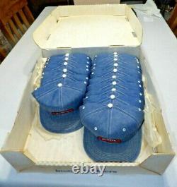 17 Vintage K BRAND O's Gold Denim Trucker Hat Mesh Snapback Cap Promotional Pack
