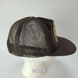 1980 Eagle Rare 101 Proof Bourbon Vtg Brown Hat Prentice KY Snapback Trucker Cap