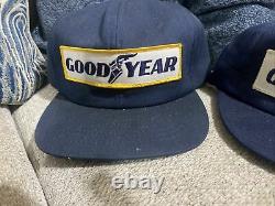 2 Vintage Swingster Goodyear Snapback Trucker Cap Hat Patch MADE IN USA