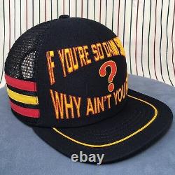295 Million Dollar Question 3 Stripe Mesh Trucker Hat Three Stripe Snapback Cap