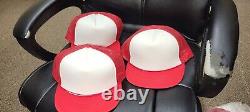 37 red and white Madd hatter Snapback Insulated Foam Trucker Hat Blank Cap