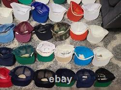 (78) Vintage Trucker Hat Cap Wholesale Reseller Flea Market Snapback Mesh Lot
