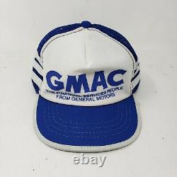80s VTG Rare General Motors GMAC GM 3 Stripe Trucker Snapback Hat Cap USA Made