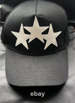 AMIRI Black 3 Star Trucker Hat