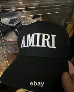 Black Amiri word logo Trucker hat stylish piece