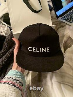 Black Celine Mesh Trucker Hat Snapback