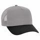 Black/grey Trucker Hat 5 Panel Mid Profile Adjustable Mesh Back Hat 1dz 32-285