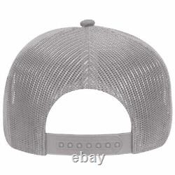 Black/Grey Trucker Hat 5 Panel Mid Profile Adjustable Mesh Back Hat 1dz 32-285