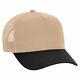 Black/khaki Trucker Hat 5 Panel Mid Profile Adjustable Mesh Back Hat 1dz 32-285