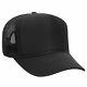 Black Trucker Hat 5 Panel Mid Profile Adjustable Mesh Back Hat 1dz New 32-467