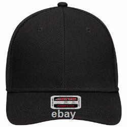 Black Trucker Hat 6 Panel Low Profile Mesh Back Baseball Cap 1dz New 83-1299