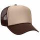 Brown/tan/brown Trucker Hat 5 Panel Mid Profile Mesh Back Hat 1dz New 32-467