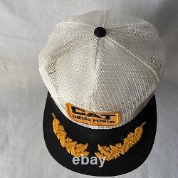 CAT Snapback Trucker Full Mesh Patch Hat Cap Louisville USA Vintage FLAW