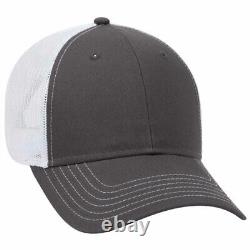 Charcoal/Charcoal/White Trucker Hat 6 Panel Low Profile Mesh Back 1dz 83-1239