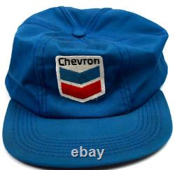 Chevron Vintage 70s Gas Station Snapback Trucker Hat Made in USA