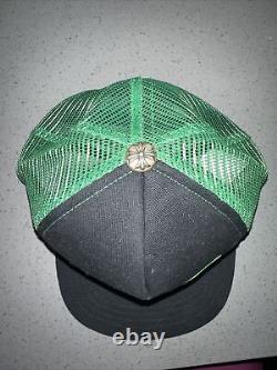 Chrome Hearts Mens Trucker Hat Green Black CH logo Mesh Cap 925 Silver Snap Back
