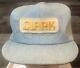 Denim Light Blue Patch Spell Out Logo 80s Clark Trucker Hat Cap Snapback F