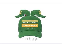 Donald Trump IOWA Back To Back Champs 2024 Farmers Hat Trucker Campaign
