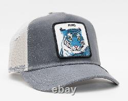 Goorin Animal Farm Trucker Baseball Snapback Hat Cap Tiger King Rare Gray