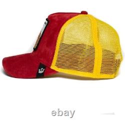 Goorin Animal The Farm Trucker Baseball Snapback Hat Cap Flaming Hot Cheetah Red