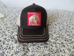 Goorin Animal The Farm Trucker Snapback Baseball Hat Cap Woolly Mammoth Black