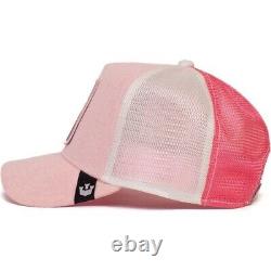Goorin Animal Trucker Baseball Snapback Hat Cap Cutie Smile More Pink Beaver