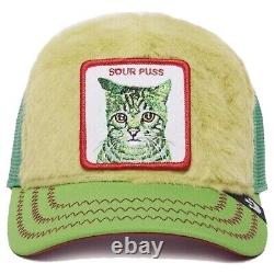 Goorin Animal Trucker Baseball Snapback Hat Cap Hum Buggin Sour Puss Kitty Cat