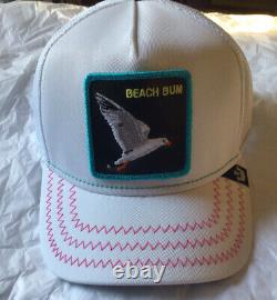 Goorin Bros Animal Farm Trucker Baseball Snapback Hat Cap Beach Bum Seagull Bird