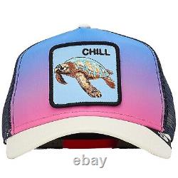 Goorin Bros Animal Farm Trucker Baseball Snapback Hat Cap Chill Sea Turtle Blue