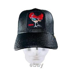 Goorin Bros Animal Farm Trucker Baseball Snapback Hat Cap Cock Big Rooster Black