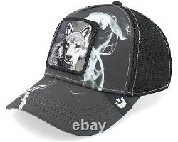 Goorin Bros Animal The Farm Trucker Snapback Hat Cap Asphalt Jungle Wolf Black