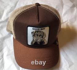 Goorin Bros Animal Trucker Snapback Hat Cap Sweet Chocolate GOOD BOY Lab Dog