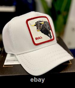 Goorin Bros Farm BULL? White Limited Rare Sold Out Trucker Snapback Hat Cap NWT