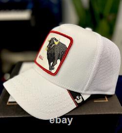Goorin Bros Farm BULL? White Limited Rare Sold Out Trucker Snapback Hat Cap NWT
