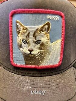 Goorin Bros The Farm Pussy Cat Trucker Snapback Hat Cap HARD TO FIND