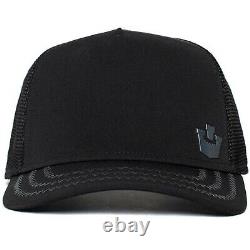 Goorin Bros The Farm Trucker Baseball Snapback Hat Cap Curved Brim Gateway Black