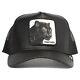Goorin Farm Trucker Baseball Hat Cap Black Leather Panther Truth Will Prevail