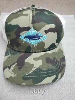 Guy Harvey Camo Trucker Hat Adjustable Snap Back Cap Fishing Marlin Sword Fish