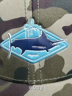 Guy Harvey Camo Trucker Hat Adjustable Snap Back Cap Fishing Marlin Sword Fish