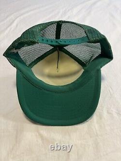 HTF Vintage 80's NEON BAND GREEN TEEM LEMON LIME SODA PROMO Snapback Trucker Hat