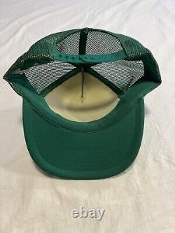 HTF Vintage 80's NEON BAND GREEN TEEM LEMON LIME SODA PROMO Snapback Trucker Hat