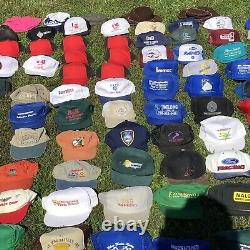 HUGE 275 Vintage To Now Trucker Baseball Hat Cap Lot Strapback SnapBack AS IS