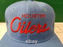 Houston Oilers snapback trucker cap hat vintage script Sports Specialties NFL