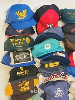 Huge Vintage Snapback Trucker Cap Hat Collection Lot 130++ Harley D. John Deere