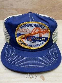 Iron Workers Portland Patch K Brand USA Snapback Trucker Mesh Hat Cap Rare