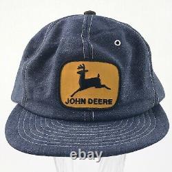 JOHN DEERE TRUCKER HAT Vintage Louisville Denim Adjustable Snapback Cap Patch